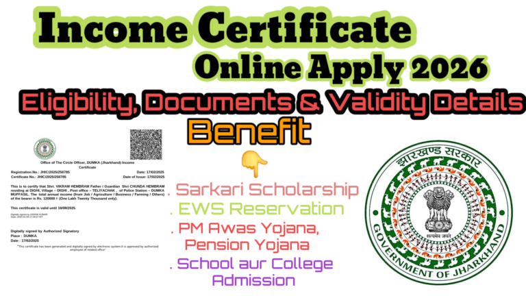 Income Certificate Online Apply 2026 – Eligibility, Documents & Validity Details